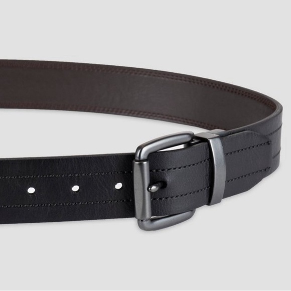LEVI’S DENZIEN Reversible Belt in Brown and Black Faux Leather, Men’s XL (40-44) - Picture 5 of 12